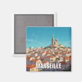 Marseille France Travel Magnet (Vorderseite/Rückseite)