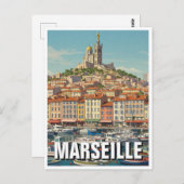 Marseille France Travel Postkarte (Vorne/Hinten)