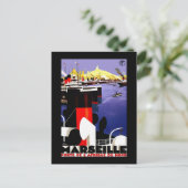 Marseille, France Vintage Travel Postkarte (Stehend Vorderseite)