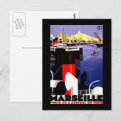 Marseille, France Vintage Travel Postkarte (Vorne/Hinten)