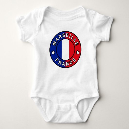 Marseille Frankreich Baby Strampler (Vorderseite)