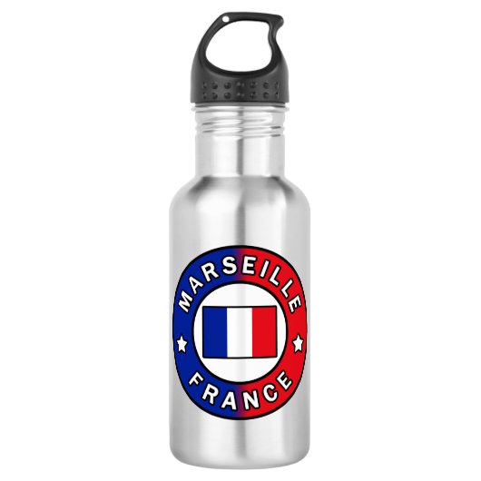 Marseille Frankreich Edelstahlflasche (Vorderseite)