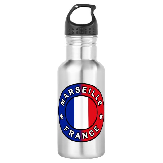 Marseille Frankreich Edelstahlflasche (Vorderseite)