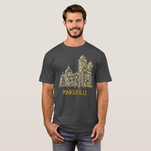 Marseille Frankreich Einzigartiges Kunsthandwerk M T-Shirt (Vorne ganz)