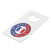 Marseille Frankreich Geldbeutel Flaschenöffner (Vorderseite Schrägansicht)