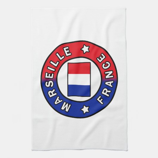 Marseille Frankreich Geschirrtuch (Vertikal)