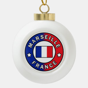 Marseille Frankreich Keramik Kugel-Ornament