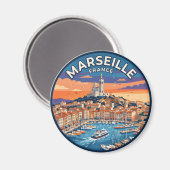 Marseille Frankreich Magnet (Vorderseite/Rückseite)