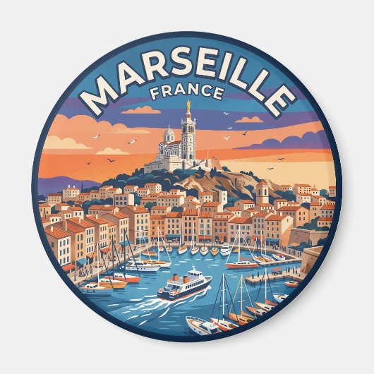 Marseille Frankreich Magnet (Vorne)