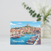 Marseille Frankreich Postkarte (Stehend Vorderseite)