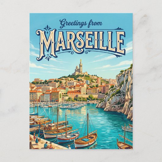 Marseille Frankreich Postkarte (Vorderseite)