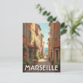 Marseille Frankreich Reise Postkarte (Stehend Vorderseite)