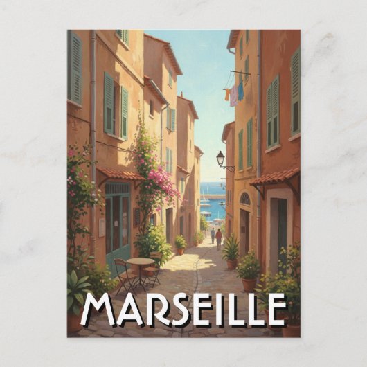 Marseille Frankreich Reise Postkarte (Vorderseite)