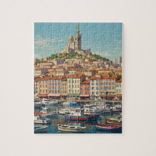 Marseille Frankreich Reise Puzzle (Vertikal)