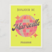 Marseille Frankreich - Urlaub Gelbe Diskothek Postkarte (Vorderseite)