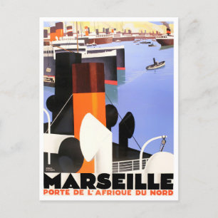 Marseille Frankreich Vintage-Reise Postkarte