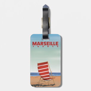 Marseille Frankreich Vintage-Reiseposter Gepäckanhänger