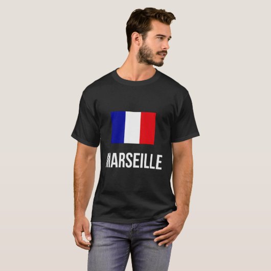 Marseille Französisch Flaggenstadt Urlaub Roots Fr T-Shirt (Vorne ganz)