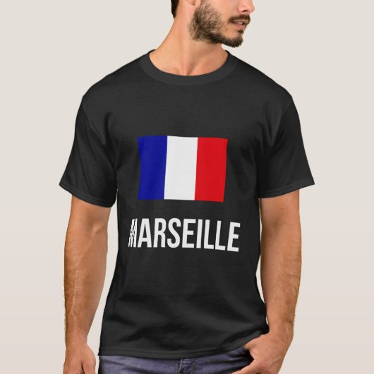 Marseille Französisch Flaggenstadt Urlaub Roots Fr T-Shirt (Vorderseite)