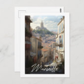 Marseille - Illustration Postkarte (Vorne/Hinten)