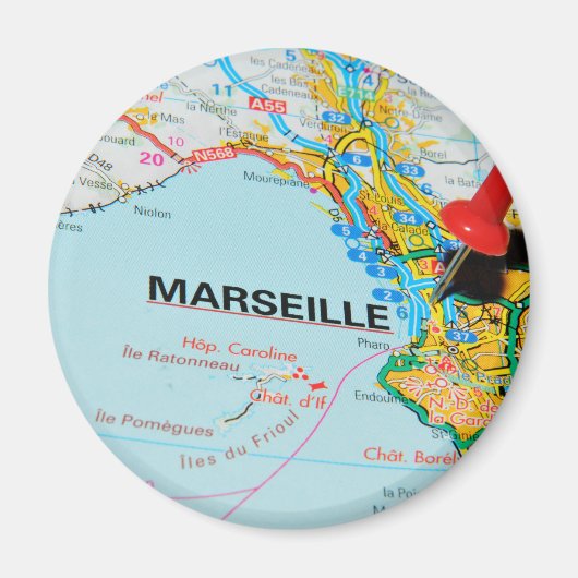 Marseille, Marseille, Frankreich Magnet (Vorne)