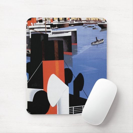 Marseille-Plakat Mousepad (Mit Mouse)