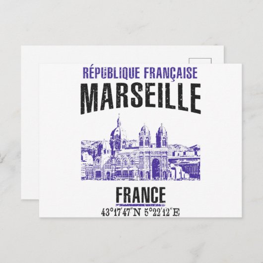 Marseille Postkarte (Vorne/Hinten)
