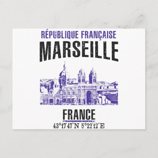 Marseille Postkarte (Vorderseite)