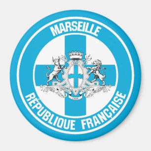 Marseille Round Emblem Magnet