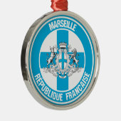 Marseille Round Emblem Ornament Aus Metall (Rechts)