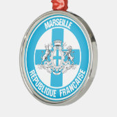 Marseille Round Emblem Ornament Aus Metall (Links)
