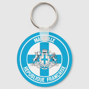 Marseille Round Emblem Schlüsselanhänger