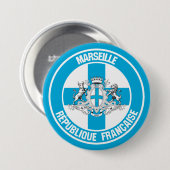 Marseille-RundEmblem Button (Vorne & Hinten)