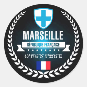 Marseille Runder Aufkleber