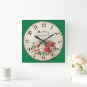 Marseille Senteurs de Rose, Düfte der Rose Quadratische Wanduhr (Zuhause)