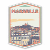 Marseille Stadt Frankreich ist meine stolze Heimat Aufkleber (Vorderseite)