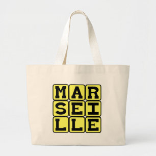 Marseille, Stadt in Frankreich Jumbo Stoffbeutel