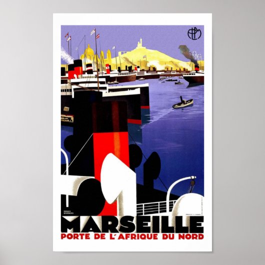 Marseille Vintage Travel Poster (Vorne)