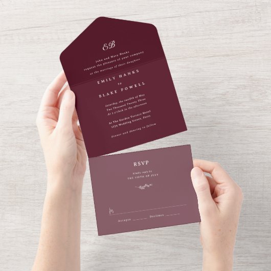 Marseille Wedding Einladung (Abreißen)