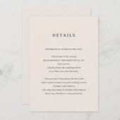 Marseille Wedding Enclosure Card Begleitkarte (Vorne/Hinten)