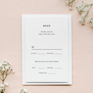 Marseille Wedding RSVP Card Karte