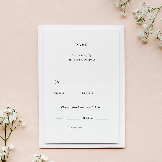 Marseille Wedding RSVP Card Karte