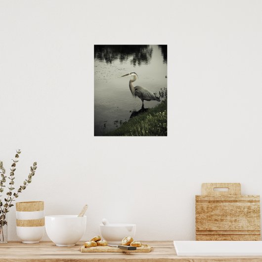 Marsh Bird an der Küste Poster (Küche)