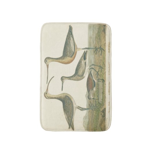 Marsh Bird Curlew Snipe Vogelbeobachtung Badematte (Vorderseite Vertikal)