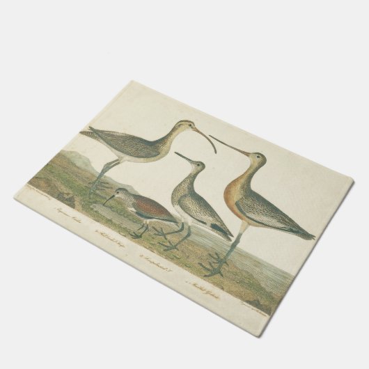 Marsh Bird Curlew Snipe Vogelbeobachtung Fußmatte (Schrägansicht)