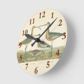 Marsh Bird Curlew Snipe Vogelbeobachtung Runde Wanduhr (Winkel)