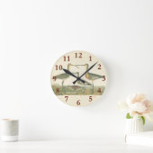 Marsh Bird Curlew Snipe Vogelbeobachtung Runde Wanduhr (Zuhause)