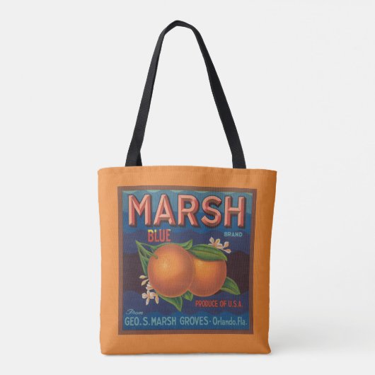 Marsh Brand | Vintages Zitruszeichen Tasche (Rückseite)