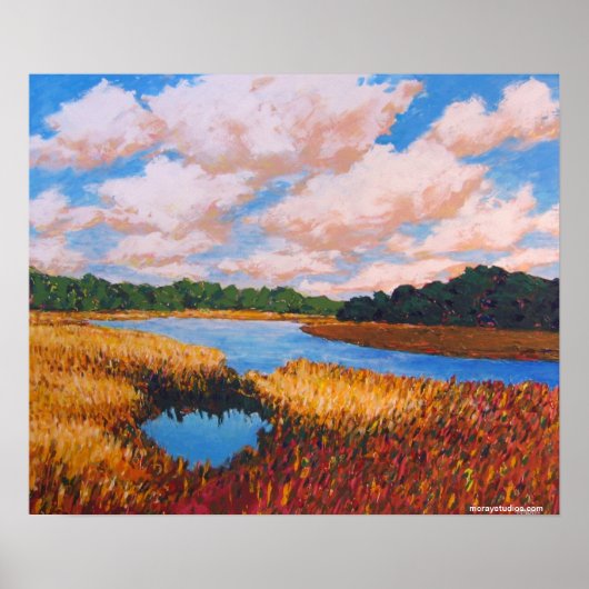 "Marsh & Clouds" Poster (Vorne)