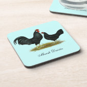 Marsh Daisy Chickens Getränkeuntersetzer (Linke Seite)